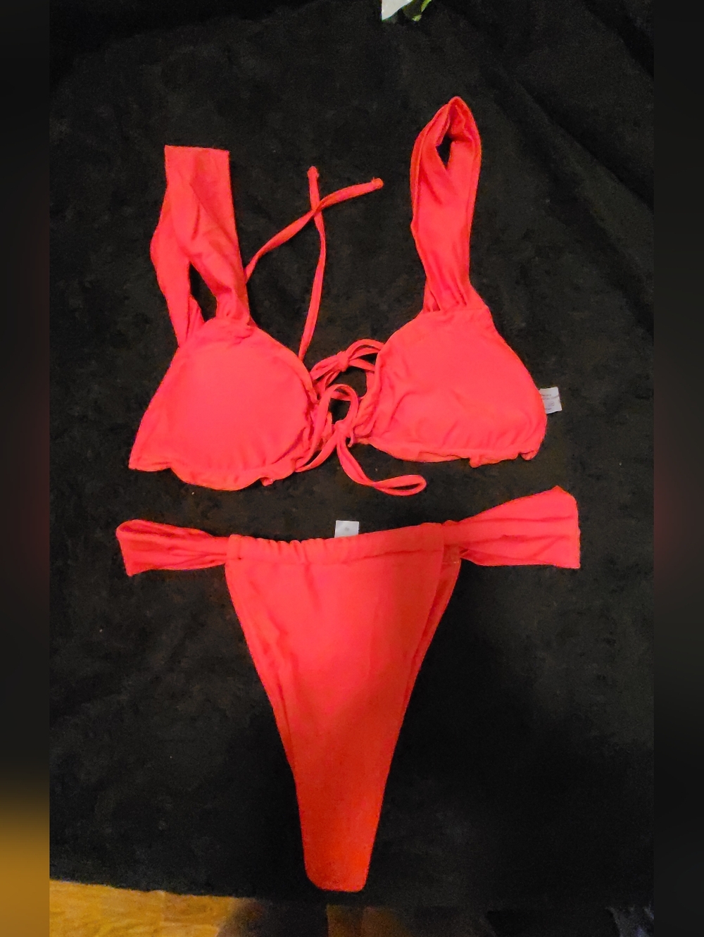 Women’s Red Tie-Back Bikini Set